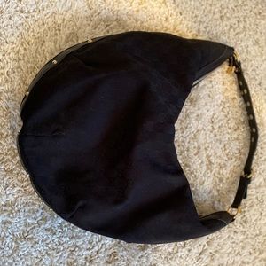 Gucci Monogram Denim Half Moon Bag